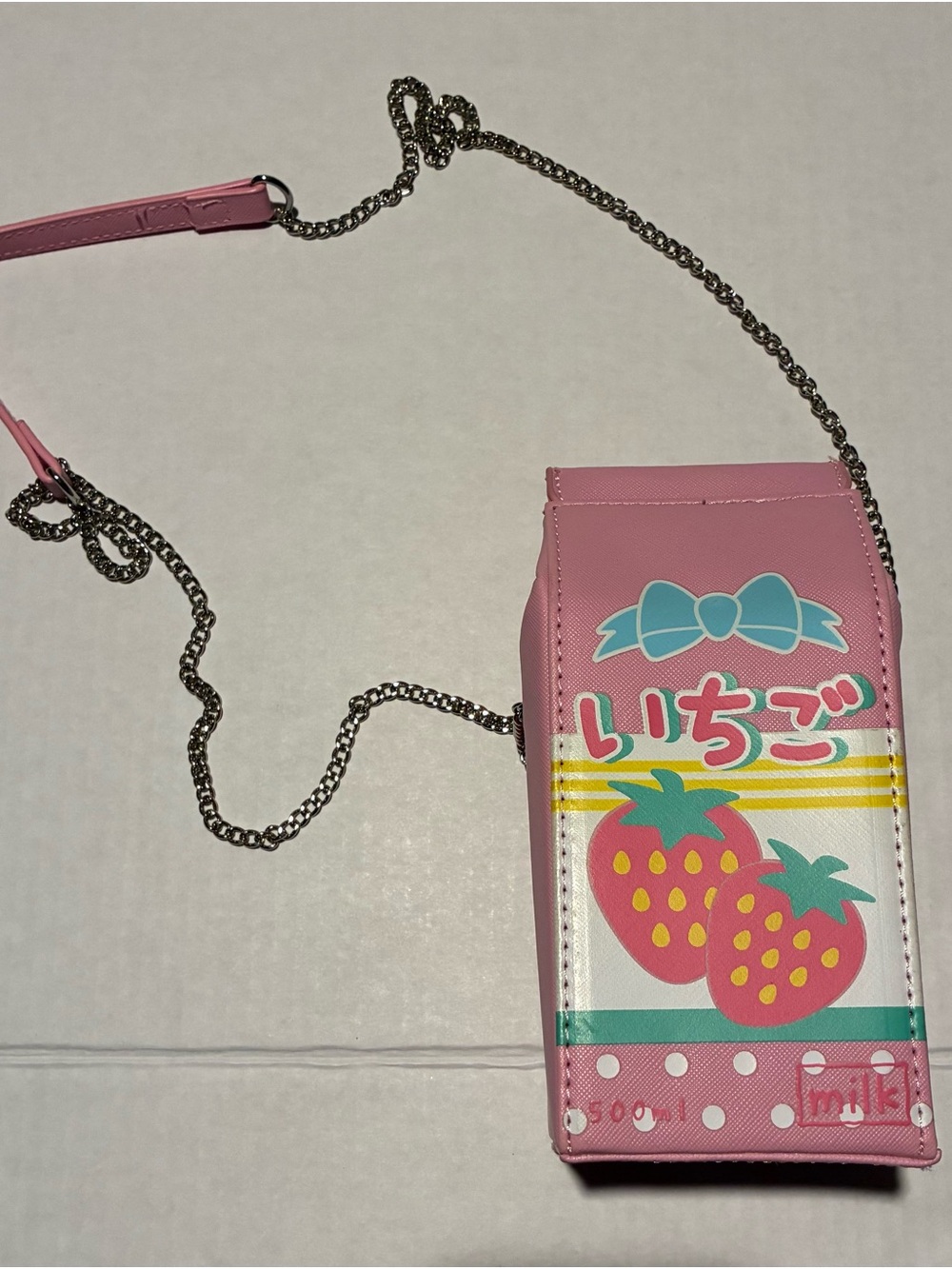BIOWORLD Pink Strawberry Crossbody Bag - Cute Strawberry Print